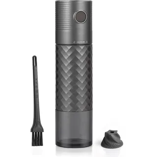 Tragbarer elektrischer Kaffeemühle mit keramischem Kegelschleifer, einstellbare Einstellungen von grob bis fein, Ein-Klick-Start, kompakt für Reisen, Camping & Zuhause