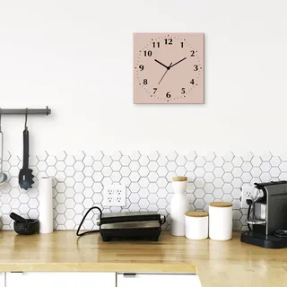 Wanduhr ARTLAND "Uni Trendfarben", rosa, B:30cm H:30cm T:0,3cm, Wanduhren, Wanduhr, wahlweise mit Quarz- oder Funkuhrwerk, lautlos ohne Tickgeräusche