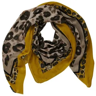 Betty Barclay Tuch mit Aufdruck Taupe/Yellow | Gr.: onesize