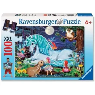 Ravensburger 10793 - Im Zauberwald, Einhorn, XXL Puzzle 100 Teile XXL Puzzle, 100 Teile, Premium Puzzle, Perfect Age Fit