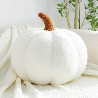 Kürbiskissen, Plüsch Kürbis Kissen, Kürbis Halloween Kissen, Herbst Kissen Kürbis Deko mit Füllung, Pumpkin Pillow, Herbstdeko Kürbis, Bodenkissen Couchkissen