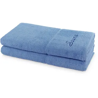 Frottana Pearl Saunatuch 80 x 200 cm blau 2 St.