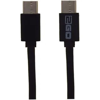 2Go Lade-/Datenkabel USB-C auf USB-C schwarz,