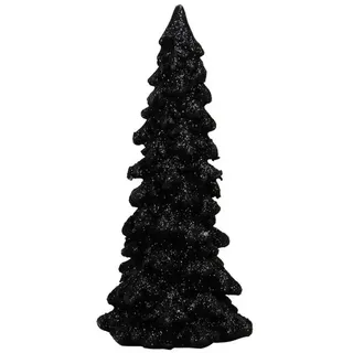 Posiwio Künstlicher Weihnachtsbaum Tannenbaum SHINY schwarz mit Glitzer H15cm Dekotanne Dekobaum Weihnach