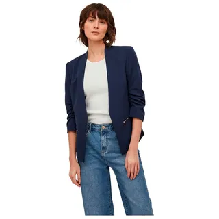 Vila Damen Vijoy Noos 3/4 Blazer, Navy Blazer, 38 EU - 38