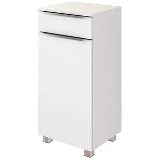 Unterschrank WELLTIME "Matera", weiß, B:40cm H:79cm T:35cm, Holzwerkstoff, MDF, Schränke, Unterschrank, Breite 40 cm, mit matten MDF-Fronten und Softclose-Funktion