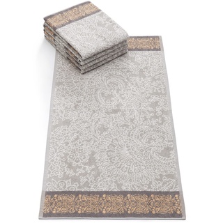 Bassetti MONREALE Handtuch aus 100% Baumwolle in der Farbe Sand M1, Maße: 50x100 cm - 9322125