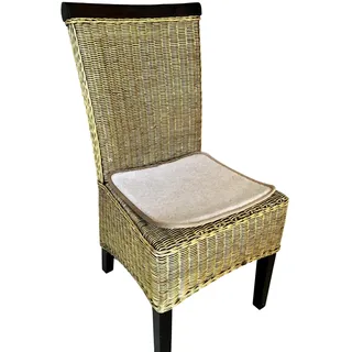 Sitzkissen Indoor Outdoor Sitzunterlage Stuhlauflage rutschfest 100% Wolle (Alpacawolle, 50 x 50 cm)