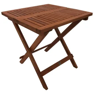 Beistelltisch aus Holz Eukalyptus klappbar Klapptisch Balkon Tisch Gartentisch