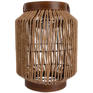 NÄVE Solarleuchte Metall Kunststoff 30 cm hoch Ø 22 cm inkl. Dämmerungssensor natur