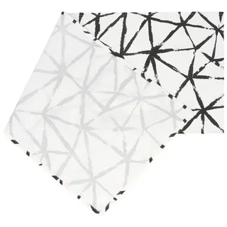 Home-trends24.de Tischläufer schwarz weiß Tischdecke Tischband Graphic Design