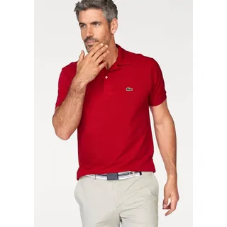 Lacoste Poloshirt (1-tlg) mit Knöpfen in Perlmuttoptik rot XS