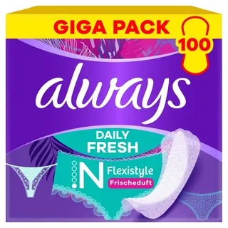 Always Daily Fresh Slim Flexistyle Slipeinlagen 100 Stück, Mit Frischeduft, Ultra-dünn Und Passend St