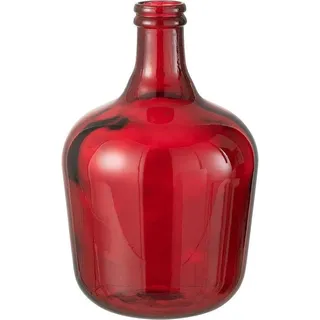 Famanu Glasvase Karaffe - Hochtransparente Dekoration - Rot - 42 cm