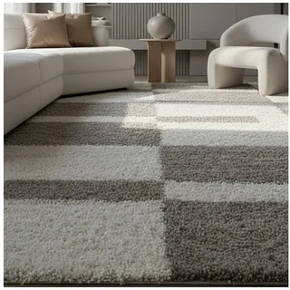 KADIMA DESIGN WERFEN Shaggyteppich 160 x 230 cm Beige