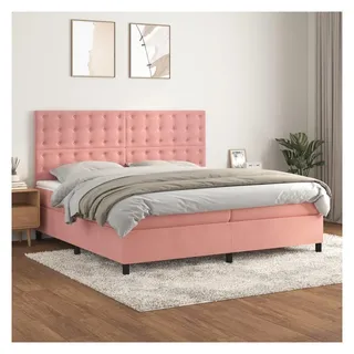 vidaXL Boxspringbett 200 x 200 cm Rosa