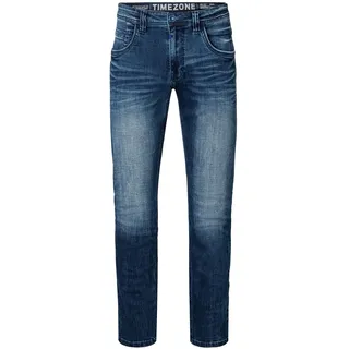 TIMEZONE Herren Jeans GerritTZ Regular Fit Light Blau Wash Normaler Bund Reißverschluss W 34 L 36