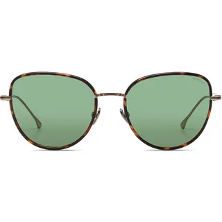 KOMONO Sandy Unisex Cat-Eye Sonnenbrille aus Edelstah für Damen und Herren mit UV-Schutz und Polarisierten Gläsern