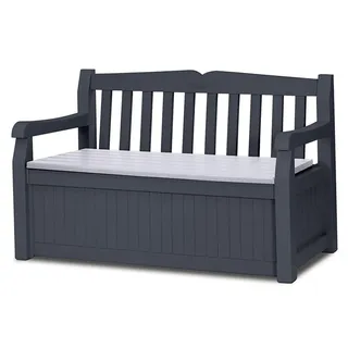 Keter Auflagenbox Garden Bench Gartenbank / Universalbox mit Sitzfunktion, anthrazit - Grau