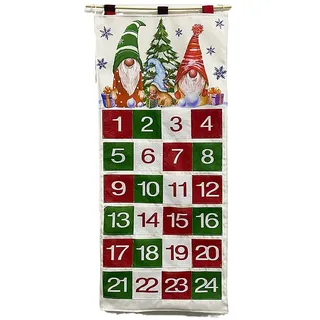 SHENGANG Adventskalender Aus Stoff Adventskalender Zum Aufhängen Befüllbarer Adventskalender Mit 24 Taschen Countdown Adventskalender Weihnachten Heimdekoration Weihnachtsparty Zubehör