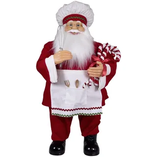 Christmas Paradise Stehender Weihnachtsmann Johann Konditor Rot Weiß Deko-Figur Nikolaus (80cm) - 80