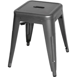 Bolero Bistro Niedrige Bistro Hocker stahlgrau 4er Set