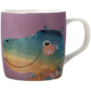 Maxwell & Williams DX0921 Kaffee-Tasse Hippo 420 ml – Porzellan bauchig – mit buntem Tier-Motiv, in Geschenkbox