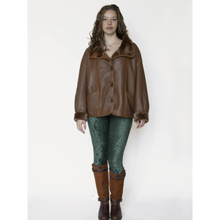 Just things we like Winterjacke JIN Reversible  Shearling Jacket braun L