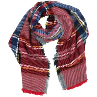 COLLEZIONE ALESSANDRO Schal " Karo " in rot | Gr.: onesize