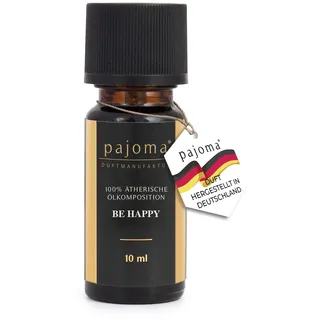 pajoma Duftöl 10 ml - Golden Line | 100% naturreine Ätherische Öle für Aromatherapie/Duftlampe | Premium Qualität (Be Happy, 10 ml (1er Pack))