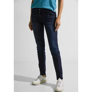 5-Pocket-Jeans CECIL Gr. 29, Länge 32, blau (blue black) Damen Jeans Weite mit random Waschung