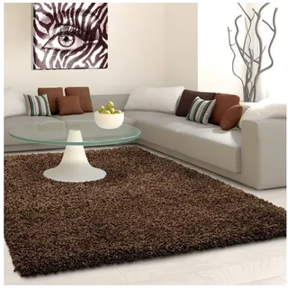 Ayyildiz Teppiche Hochflor-Teppich Life Shaggy 1500, rechteckig, Höhe: 30 mm, Langflor, uni, große Farbauswahl, robust, auch als Läufer und in rund braun 60 cm x 110 cm x 30 mm