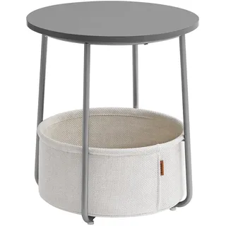 VASAGLE Beistelltisch mit Stauraum Ø 45 cm