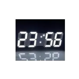 Digitale Led-wanduhr Mit Nachtlichtmodus, Verstellbare Elektronische Tischuhr, Wohnzimmerdekoration, Weiße Led-uhr
