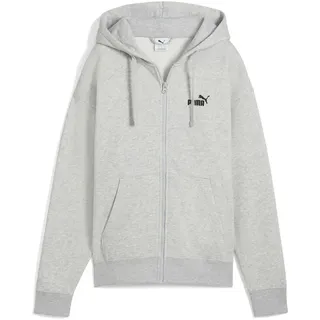 Puma Essentials Small No. 1 Logo Comfort Fleece Kapuzenjacke Damen 04 light gray heather L