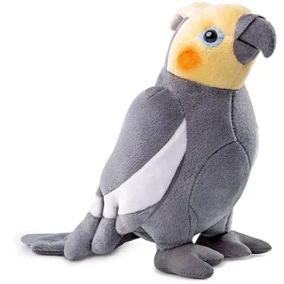 Lilizzhoumax Papagei Kuscheltier 20cm/8", Simuliertes Tier Plüschtier, Kawaii Kuscheltier, Realistisches Plüschspielzeug für Wilde Tiere, Geschenk für Freunde und Kinder