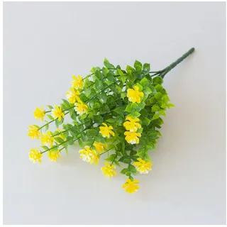 Kunstpflanze 2 Sträuße aus künstlichen Blumen, Pflanzen für den Außenbereich, YRIIOMO, Hochzeit, Gartendekoration, Heimdekoration gelb