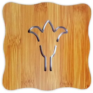 Gerimport Topfuntersetzer TOPFUNTERSETZER Bambus 14,5x14,5cm Pfannenuntersetzer 57 (Tulpe), hitzebeständig Tischuntersetzer Topfgitter Untersetzer Topf Holz