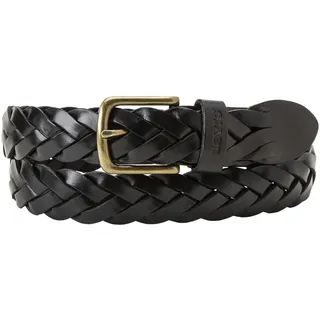 Levi's Ledergürtel LEATHER BRAID schwarz 110