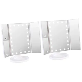 Sichler Beauty Falt-Schminkspiegel mit LED-Beleuchtung