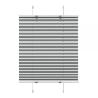 Plissee EasyFix 35x100 cm grau | VICTORIA M Plissee ohne Bohren und zum Klemmen für Fenster, Polyester