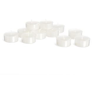 Teelichter, 12 Stück, D:4cm x H:1,5cm, weiß