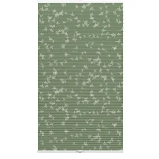 GARDINIA Plissee Dekor Ginkgo Oesyter Mushroom 100 x 130 cm grün