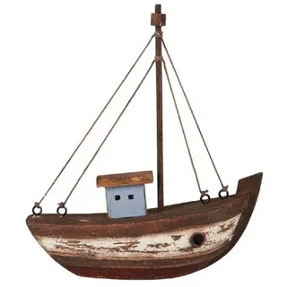 ib laursen Deko-Schiff aus Holz Nautico, 15 x 5 x 17.5 cm