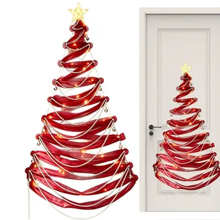 Beleuchteter Wand-Weihnachtsbaum Leuchtende Weihnachtsdeko aus | Festliche Wanddeko für Erwachsene, Hobbybastler, Hausbesitzer, Mieter, Dekorateure, Homeoffice, Wohnung, Wohnzimmer,