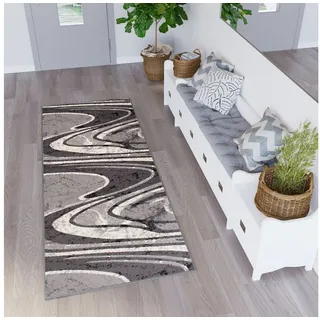 Tapiso Läufer DREAM, rechteckig, Höhe: 8 mm, Flur, Meterware, Korridor, Kurzflor grau 80 cm x 300 cm x 8 mm