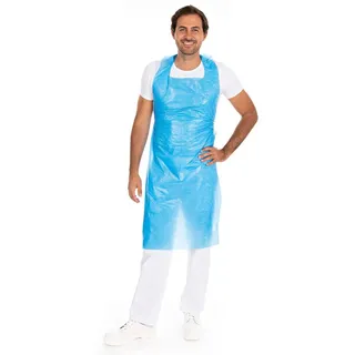 FRANZ MENSCH 1000 Stück Hygonorm Einwegschürzen ca. 20 my | LDPE, blau, 20my, L: 170cm, B: 75cm, Karton, Einwegschürzen, Plastikschürzen, Einmalschürzen