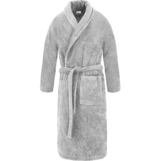 Normani Unisex Baumwoll-Bademantel 450 g/m2 Flee in Grau | Gr.: M