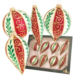 Krebs Glas Lauscha Christbaumkugeln, Beige, Glas, 7x7x7 cm, Dekoration, Weihnachtsdekoration, Weihnachtsbaumschmuck, Weihnachtskugeln