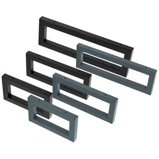 NOGGI - Home Decor Masters Wandregalhalter 2 Wandkonsolen Metall, (20x45x3cm - schwarz), Waschtischhalterung, Wandregal-Halter, In- und Outdoor Konsolen-Träger schwarz 20 cm x 45 cm